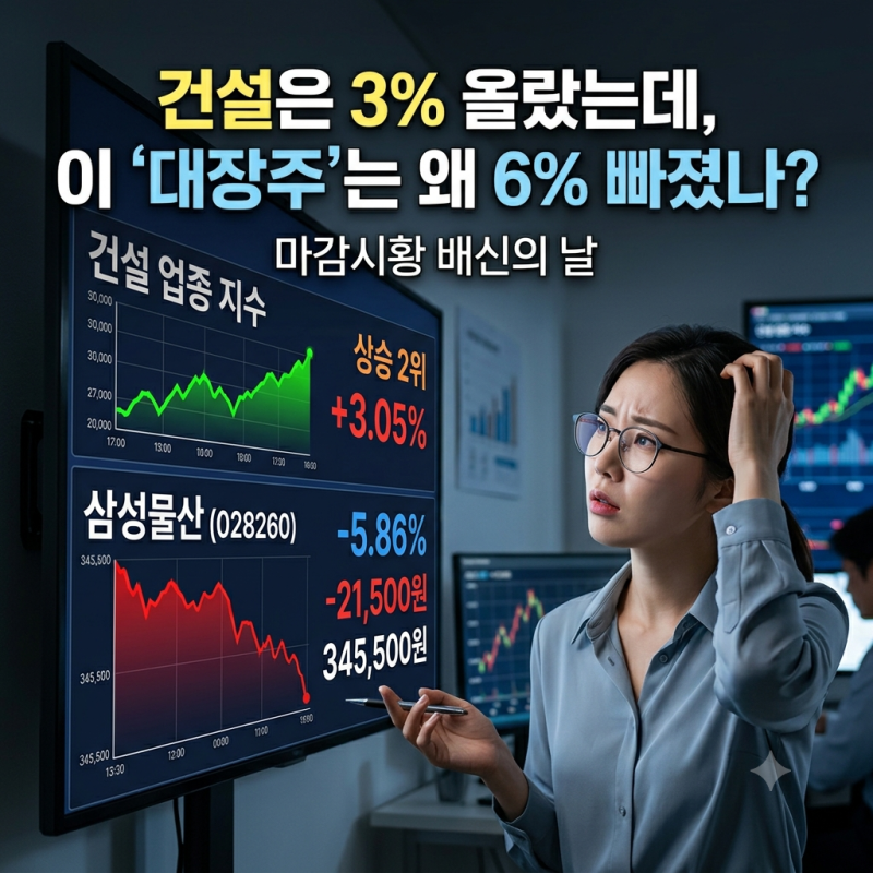 삼성물산 주가 전망 "건설이 오른 날 이 건설 대장주는 왜 밀렸나"