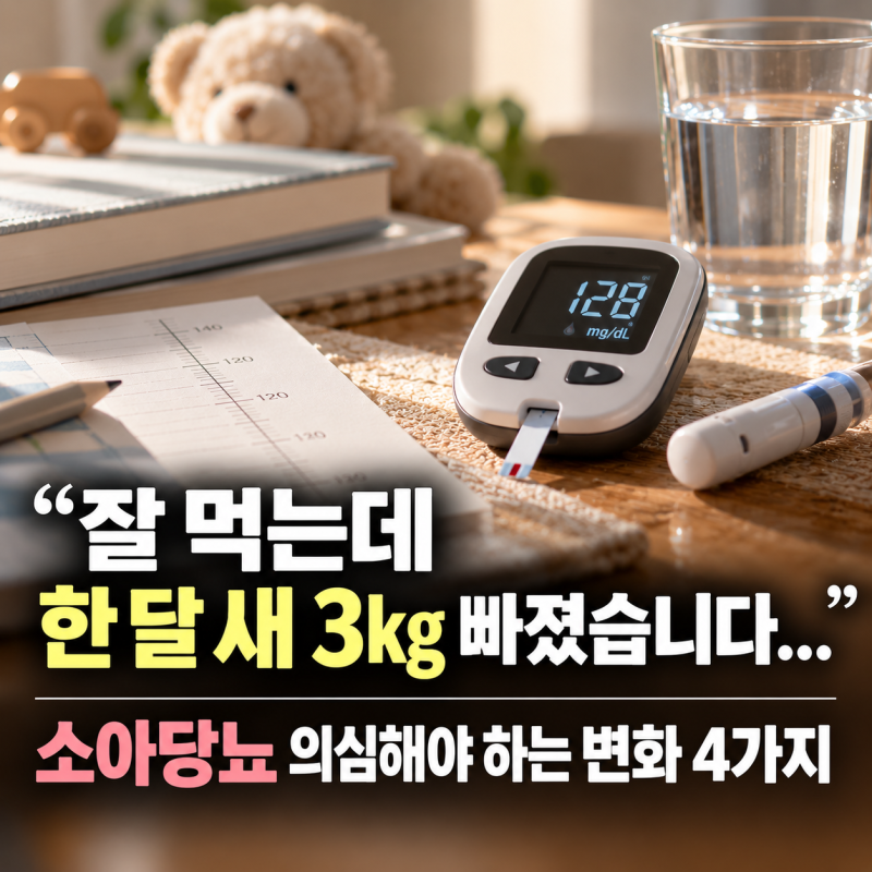 "잘 먹는데 한 달 새 3kg 빠졌습니다..." 소아당뇨 의심해야 하는 변화 4가지