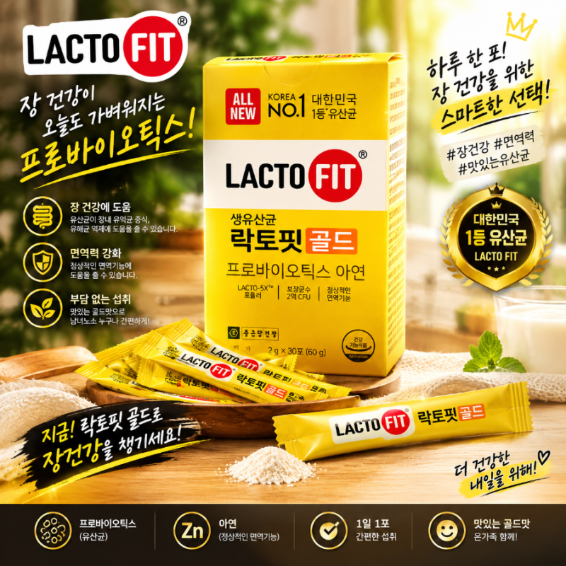 국민 유산균 종근당 락토핏 골드 솔직 후기! 보장균수, 성분, 맛까지 완벽 분석