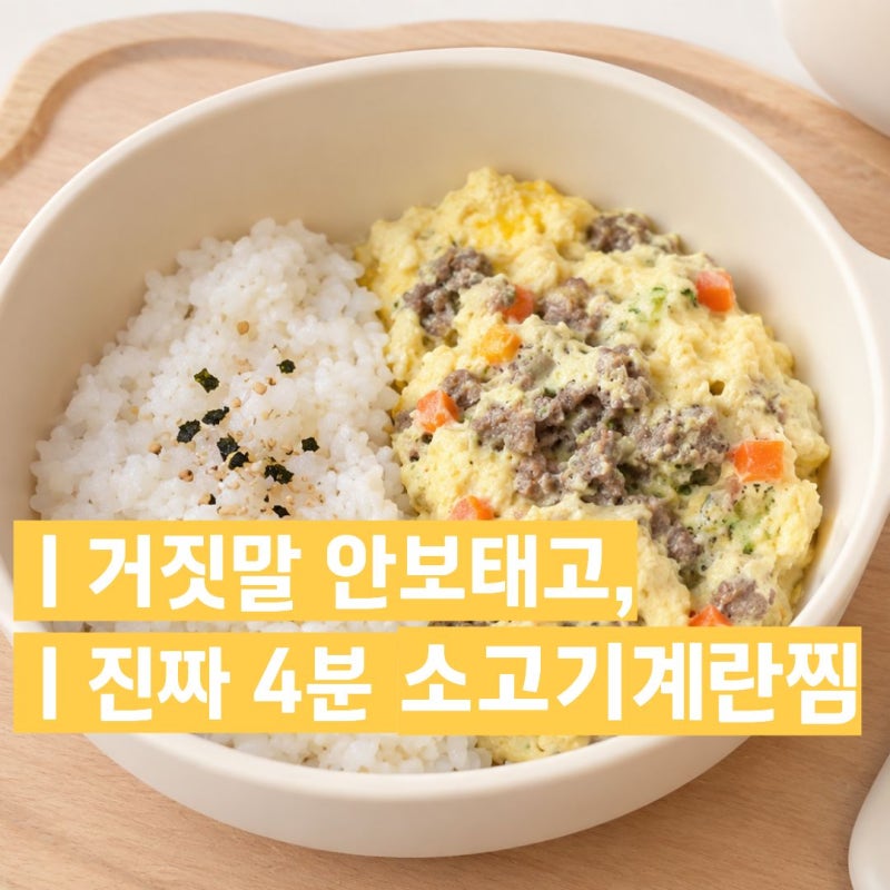 소고기 다짐육 요리 소고기 계란찜｜아이 반찬으로 좋은 유아식 반찬