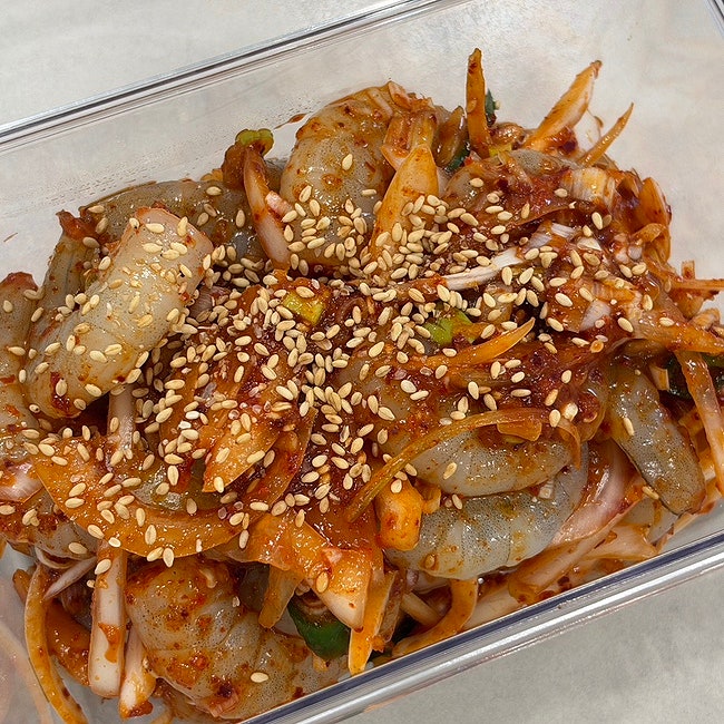냉동새우로 만드는 매콤한 밥도둑 양념새우장 레시피