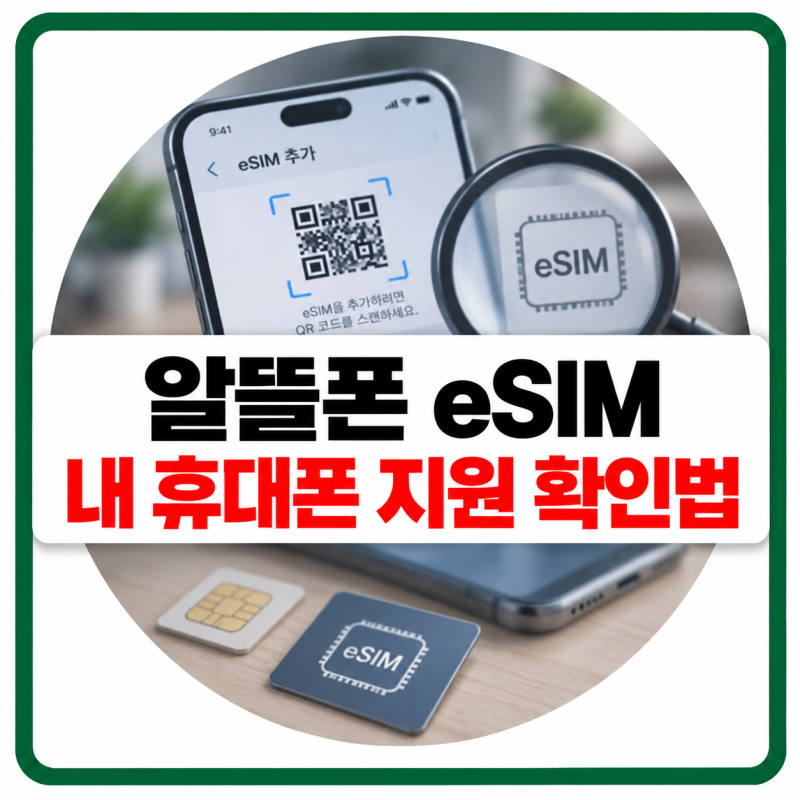 알뜰폰 eSIM, 이심 지원기종 확인하는법
