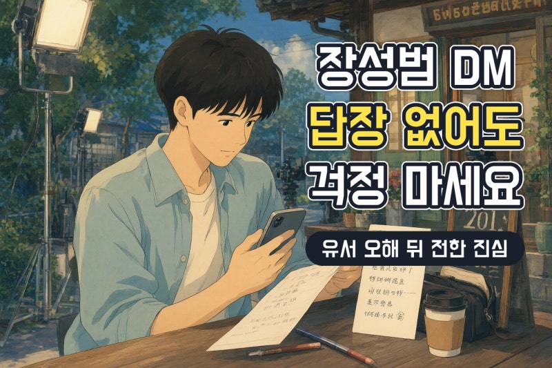 장성범 DM 모두 읽는다…‘유서’ 손편지 오해 뒤 직접 전한 팬 소통 이야기