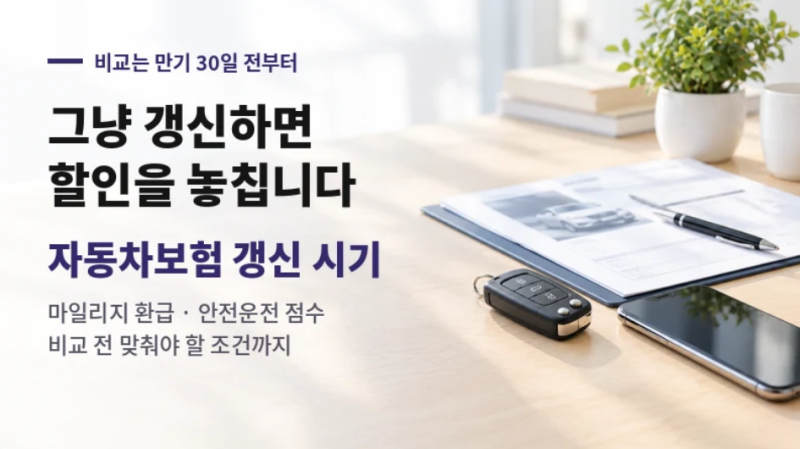 자동차보험 갱신 할인 방법 5가지와 다이렉트 보험료 절약 팁