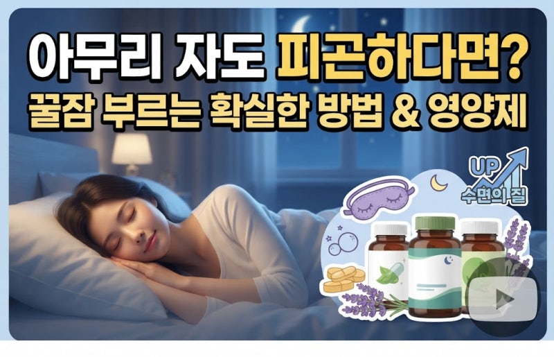 "아무리 자도 피곤하다면? 꿀잠을 부르는 확실한 불면증 극복 방법 및 수면 영양제 추천"