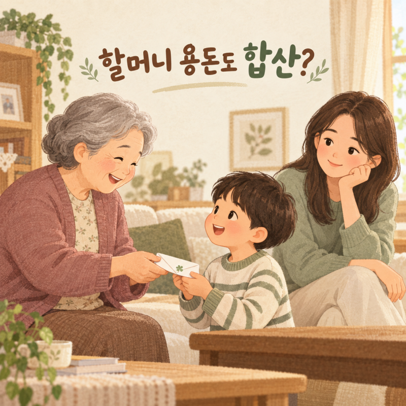 할머니 용돈도 부모님 증여와 합산될까? 미성년 자녀 2,000만원 공제 기준