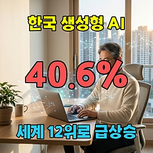한국 생성형 AI 이용률 40.6%…세계 12위로 급상승한 이유