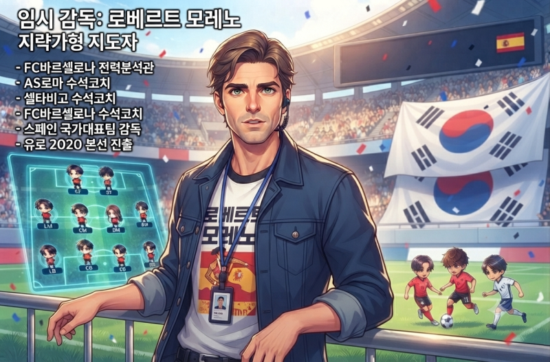 로베르트 모레노 체제의 경기 모델 분석: 4-4-2 전환 메커니즘과 한국 대표팀의 기능적 적합성