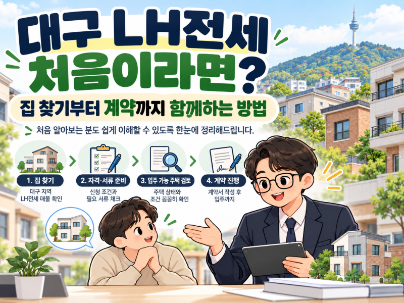 대구 LH전세 처음이라면? 집 찾기부터 계약까지 함께하는 방법