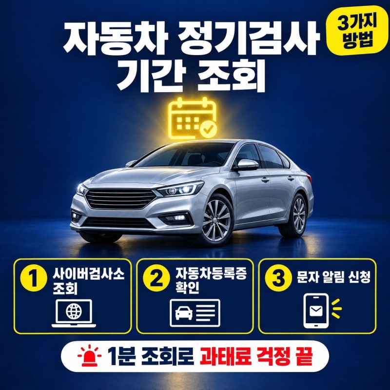 자동차 정기검사 기간 조회 방법, 총정리 쉽고빠른 1분