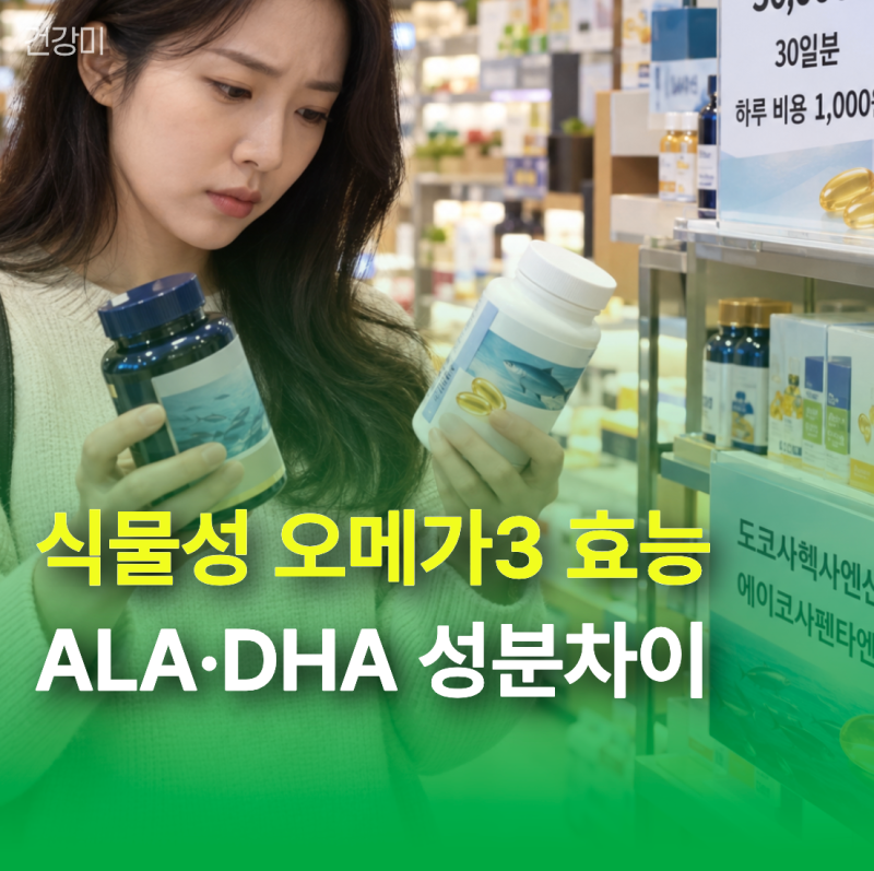 식물성 오메가3 효능 "아무거나 고르면 될까?" ALA·DHA 성분차이