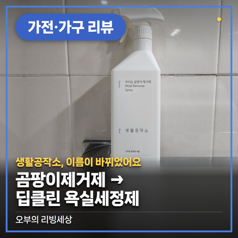 생활공작소 곰팡이제거제, 딥클린 욕실세정제로 바뀌었어요 (사용법·주의점)