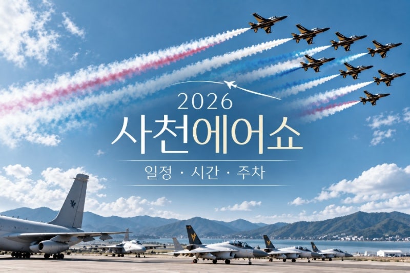 2026 사천에어쇼 갈 사람? 일정·시간·주차
