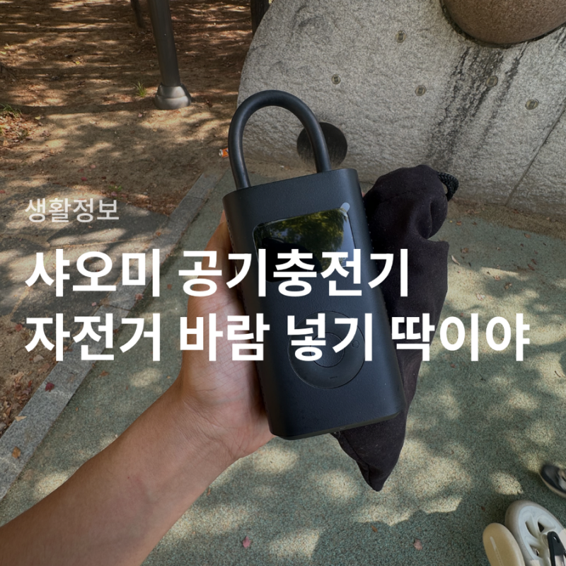 샤오미 공기충전기 자전거 바퀴 바람 넣기 후기 | 방치템이 놀이터에서 효자템 된 날