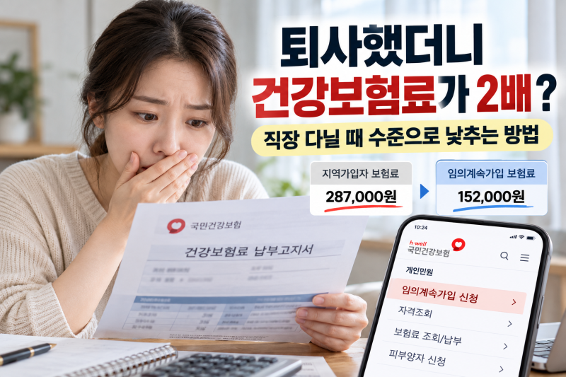 퇴사하고 건강보험료 폭탄 맞았다면? 직장 다닐 때 수준으로 낮추는 방법