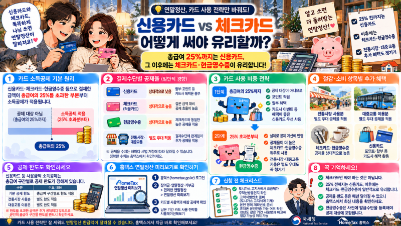 신용카드와 체크카드, 소득공제 유리하게 나눠 쓰기