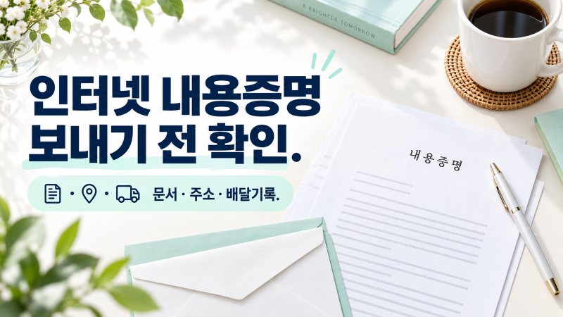 인터넷 내용증명 보내기｜문서 준비·배달증명·접수 후 확인