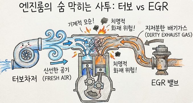내연기관의 심장과 치명적 아킬레스건 ⚙️'터보차저'의 폭발력과 'EGR 밸브'가 만드는 소름 ....