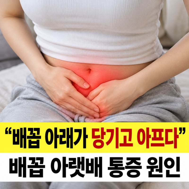 배꼽 아랫배 통증 원인 배꼽 아래가 당기고 콕콕 아픈 이유