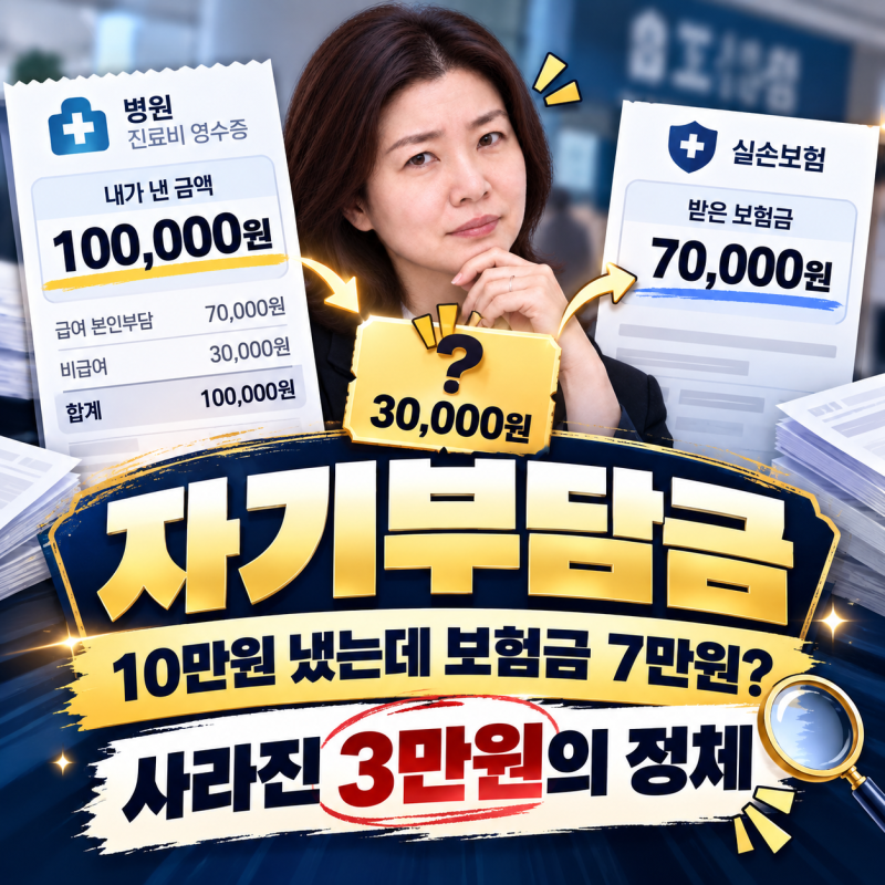 자기부담금｜10만원 냈는데 보험금 7만원? 사라진 3만원의 정체