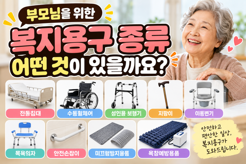 알아두면 좋은 것이 바로 노인장기요양보험 복지용구