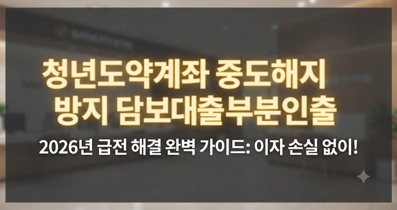 청년도약계좌 중도해지 방지 담보대출 부분인출, 신청 조건