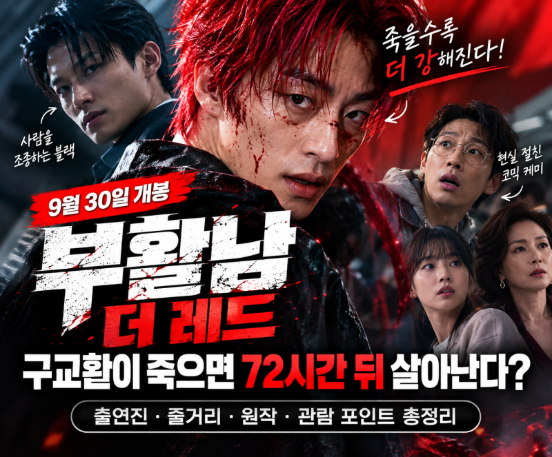 부활남 더 레드 개봉｜구교환이 죽으면 72시간 뒤 살아난다? 출연진·원작·줄거리 총정리