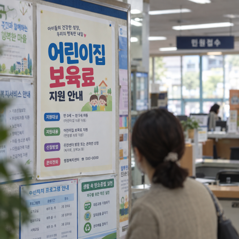 어린이집 보육료 "0~5세 무상보육" 전환 신청을 안 하면 안 나옵니다