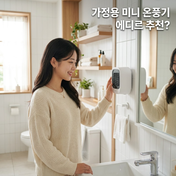가정용 욕실, 화장실 전기 벽걸이 온풍기 에디르 미니 사도될까?