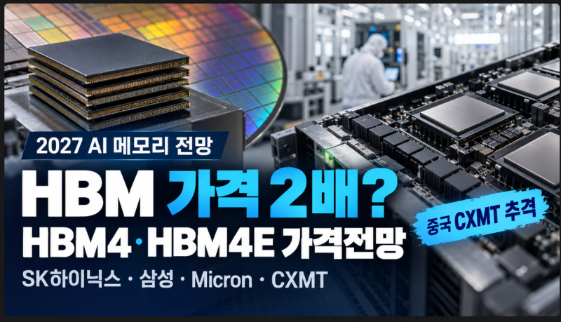 HBM 메모리 가격 전망 ㅣ27년도 2배 상승예감? HBM4·HBM4E와 중국 CXMT 추격 총정리