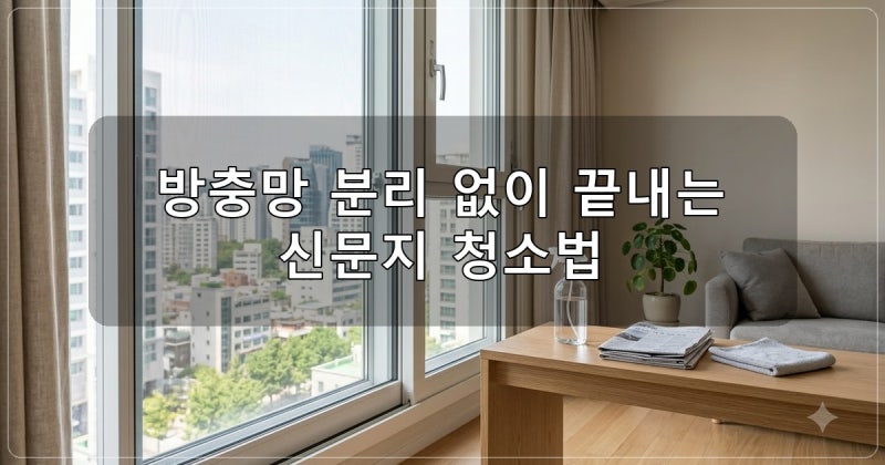 방충망 청소 탈거 없이 끝내는 방법과 신문지 활용 순서