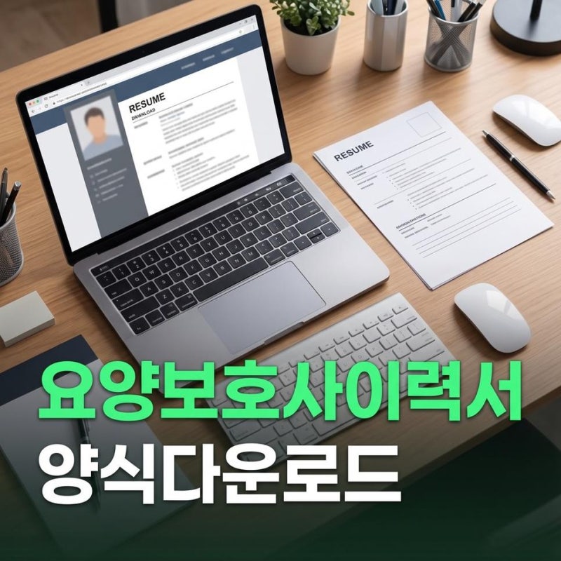 요양보호사 이력서 양식 다운로드 및 구직 앱 활용법