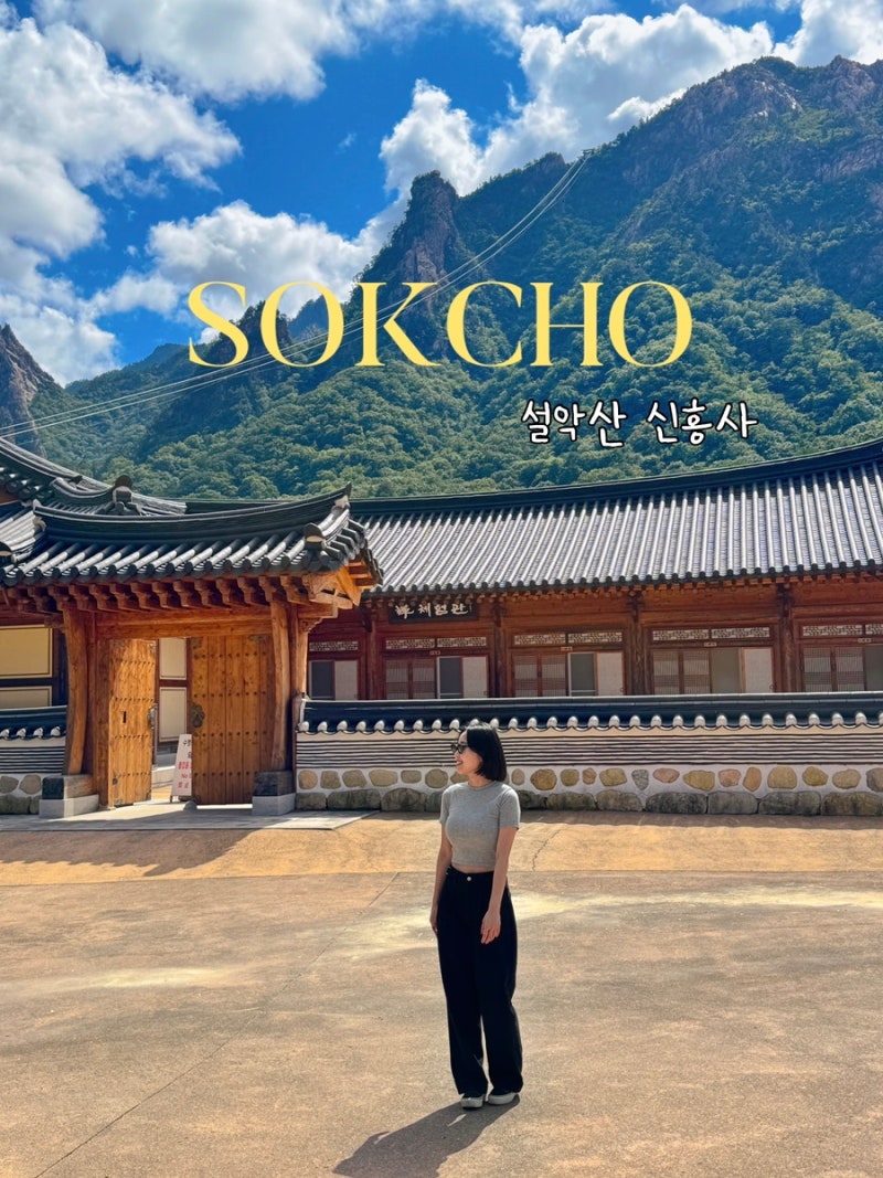 속초 설악산 단풍 시기 케이블카 타기 전 신흥사 구경까지