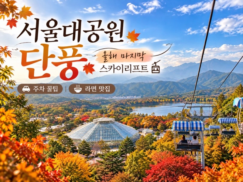 서울대공원 단풍 10월 말 추천 | 올해 마지막 스카이리프트 + 아이랑 주차 꿀팁️
