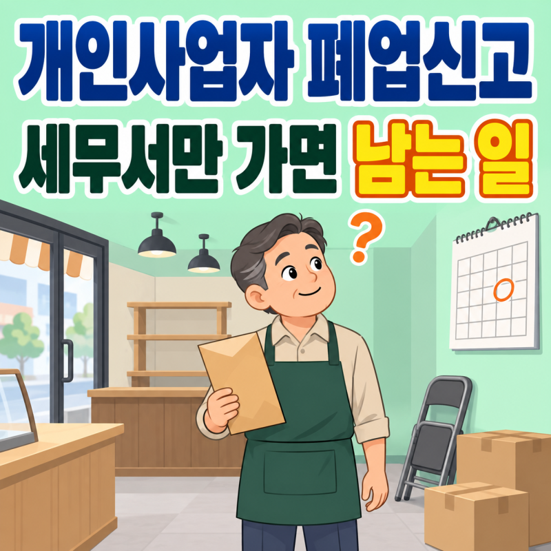 개인사업자 폐업신고, 세무서만 가면 남는 일