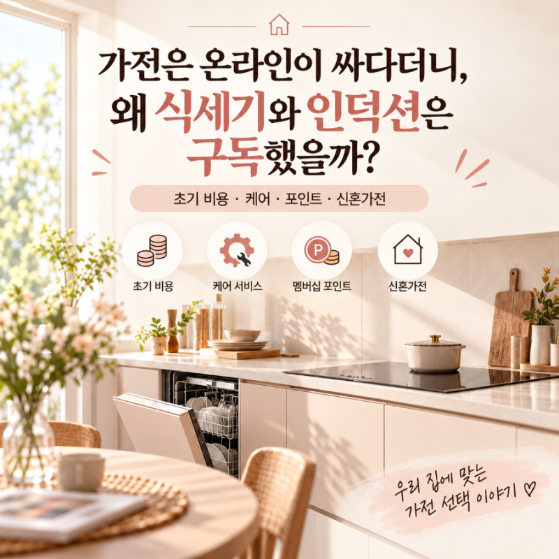 LG 가전 구독 후기｜냉장고는 온라인 구매, 식세기·인덕션은 구독한 이유