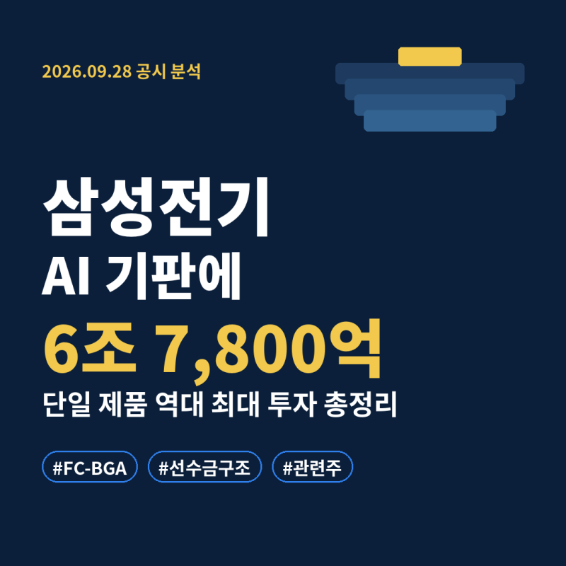 삼성전기 FC-BGA 6조 7800억 투자 총정리｜AI 기판 관련주·선수금 구조까지