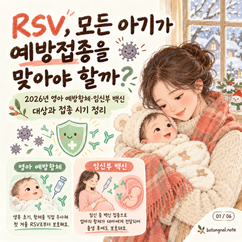 RSV 예방접종·예방수단｜영아 대상과 시기 정리