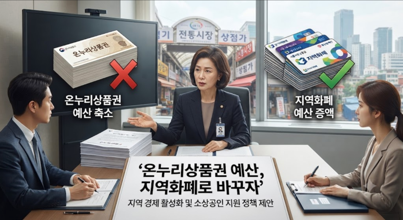 "온누리상품권 예산, 지역화폐로 바꾸자"