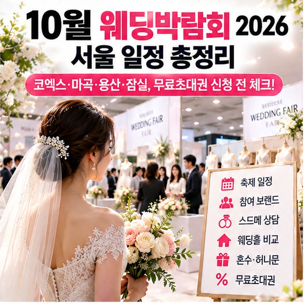 10월 웨딩박람회 어디 갈까? 서울 주말 일정과 계약 전 체크할 것
