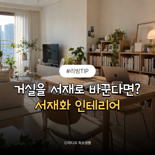 거실 서재화 인테리어, 책장보다 테이블을 먼저 골라야 하는 이유