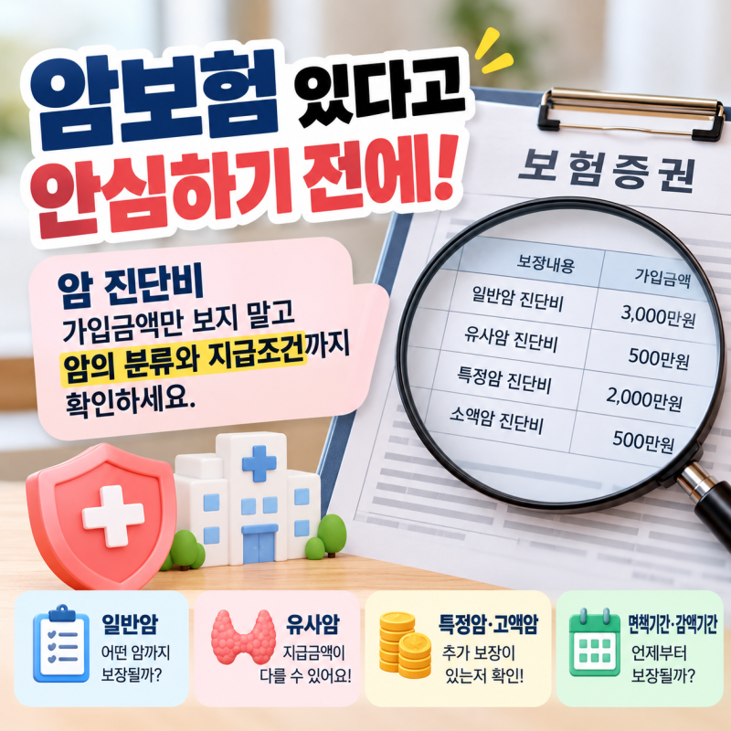 암보험 있는데도 부족할 수 있다? 암 진단비 가입 전 꼭 확인해야 할 것