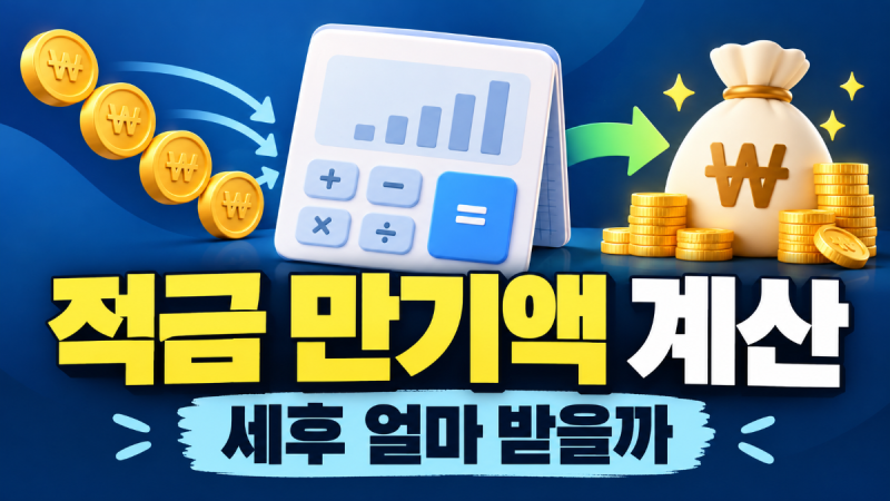 적금계산기, 월 납입액·금리·기간으로 세후 만기액 계산하는 법