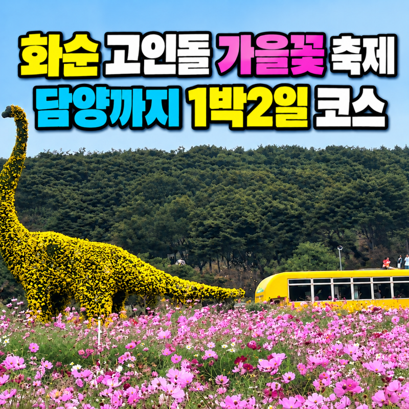 10월 여행지 화순 고인돌 가을꽃 축제 즐기고 담양 1박2일 코스 추천