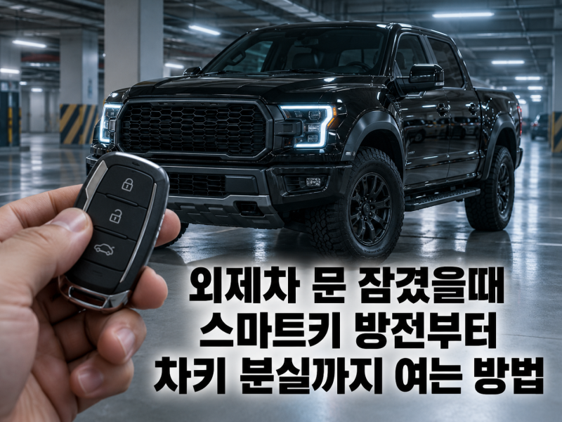 외제차 문 잠겼을 때 스마트키 방전부터 차 키 분실까지 여는 방법