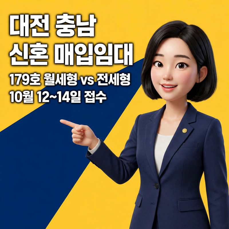 대전·충남 신혼부부 매입임대 179호 — 월세형 vs 전세형