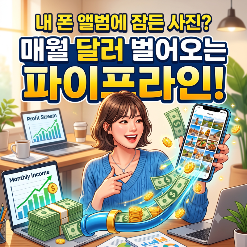 "취미가 돈이 되는 마법" 폰 사진으로 매월 패시브 인컴 만드는 스톡 플랫폼 수익화