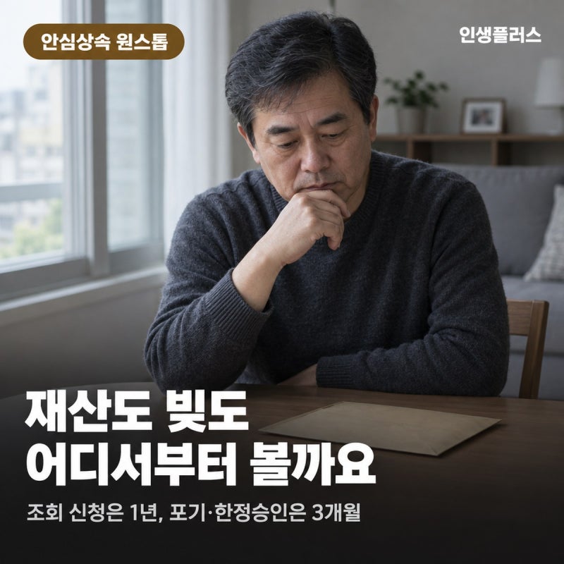 안심상속 원스톱·사망자 재산조회, 신청 기한은 1년인데 3개월이 먼저인 이유