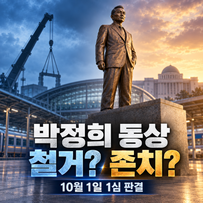 동대구역 박정희 동상, 10월 1일 첫 판결…철거와 존치 사이 쟁점은?