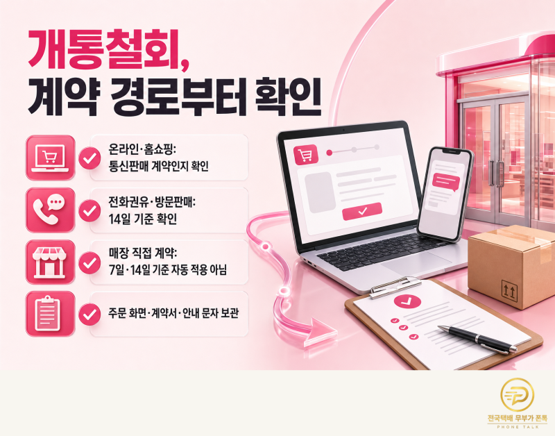 온라인 휴대폰 개통 후 취소 가능할까? 7일·14일 기준과 개통 후 확인할 점